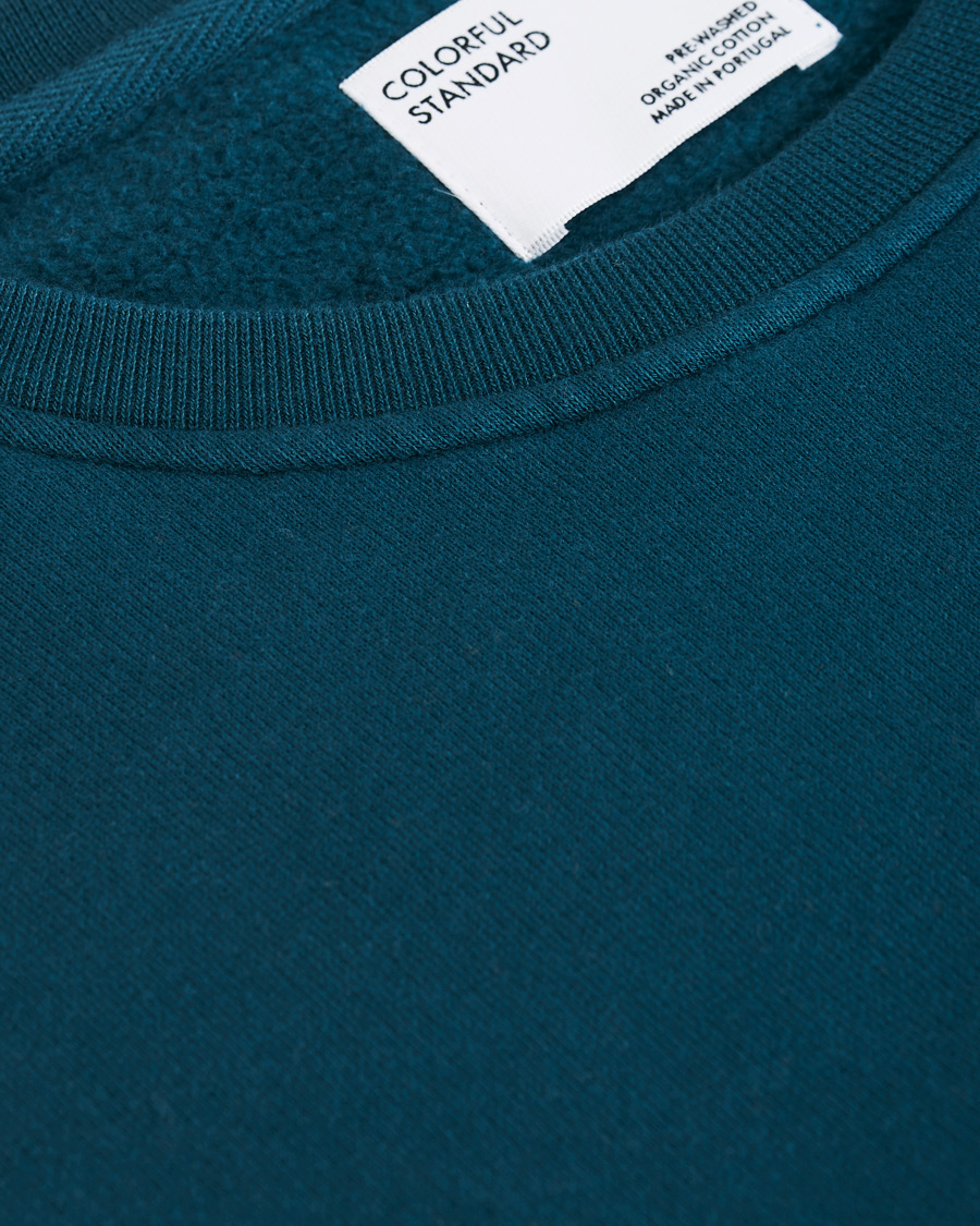 Uomini | Maglieria | Colorful Standard | Classic Organic Crew Neck Sweat Ocean Green