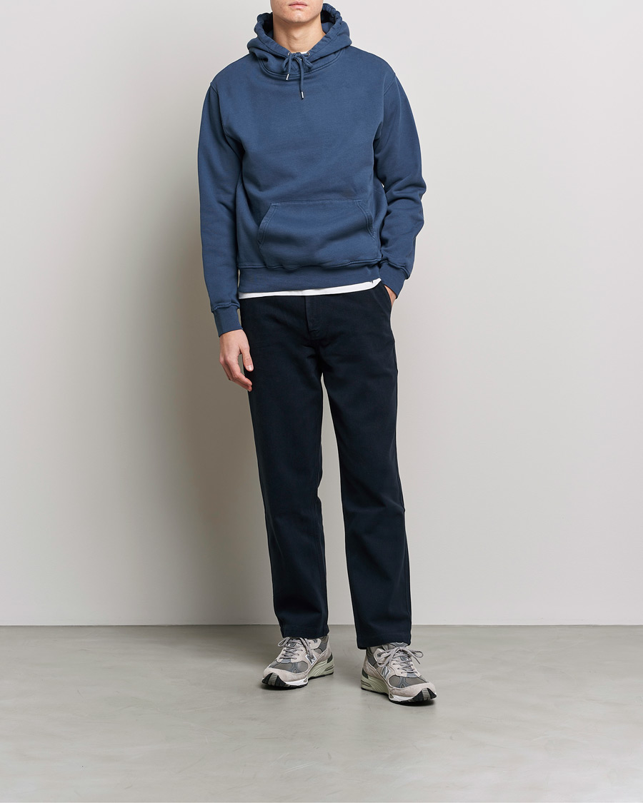 Uomini | Maglieria | Colorful Standard | Classic Organic Hood Petrol Blue