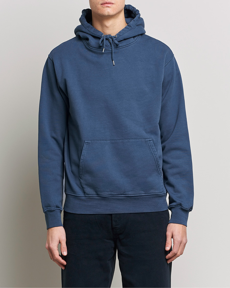 Uomini | Maglieria | Colorful Standard | Classic Organic Hood Petrol Blue