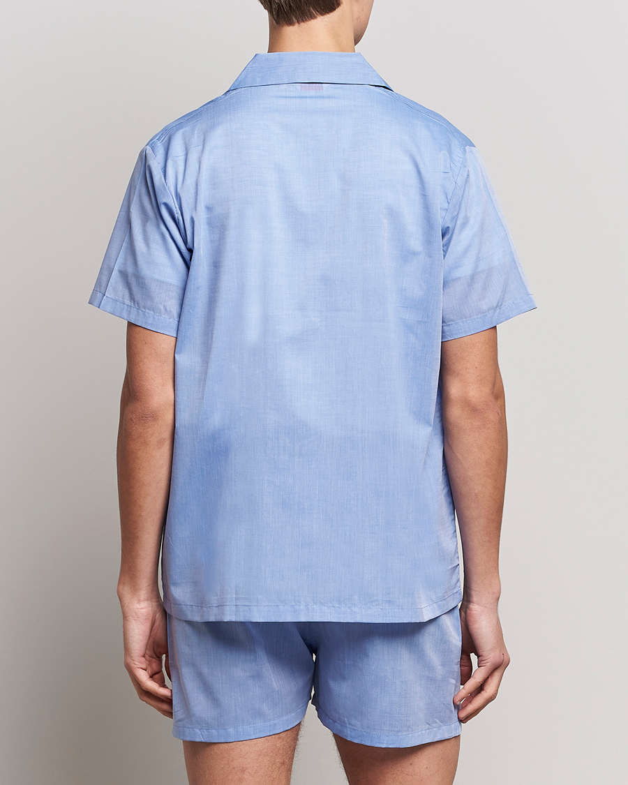 Uomini | Accappatoi & Pigiami | Derek Rose | Shortie Cotton Pyjama Set Blue