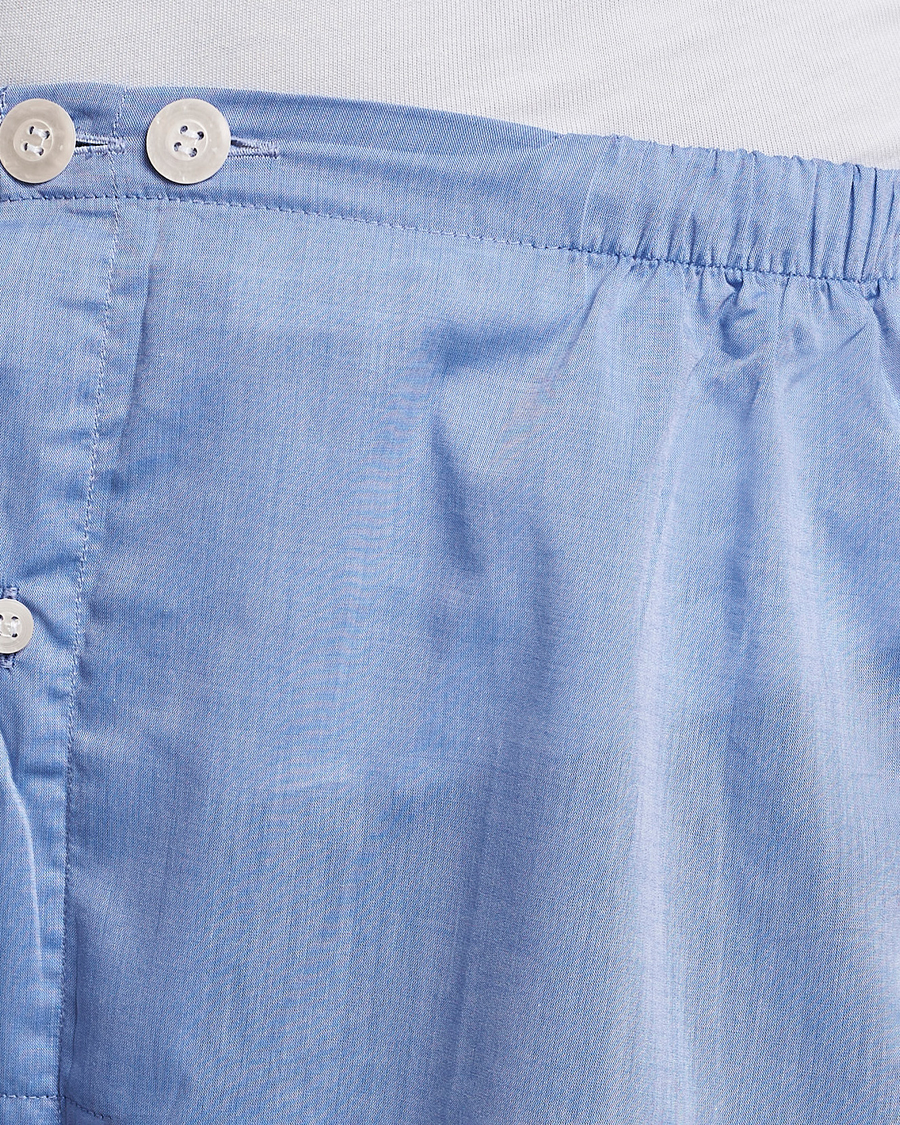 Uomini | Accappatoi & Pigiami | Derek Rose | Shortie Cotton Pyjama Set Blue