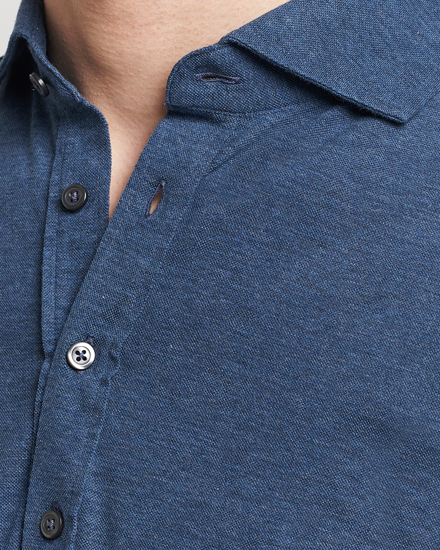 Uomini | Camicie | Gran Sasso | Popover Shirt Blue