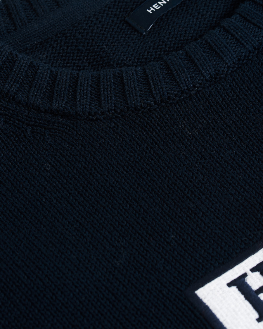 Uomini | Maglieria | Henri-Lloyd | Henri Lloyd Cross Flag Knitted Crew Neck Navy