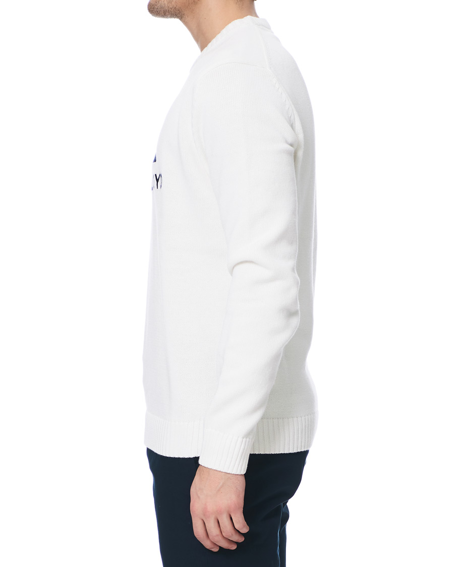 Uomini | Maglieria | Henri-Lloyd | Henri Lloyd Cross Flag Knitted Crew Neck Off White