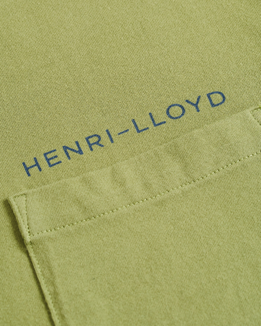 Uomini | T-shirt | Henri-Lloyd | Henri Lloyd RWR Backprint Long Sleeve Crew Neck Tee Light Green