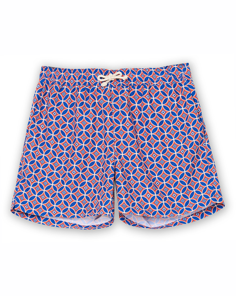 Uomini | Costumi da bagno | Ripa Ripa | Levante Printed Swimshorts Red/Blue