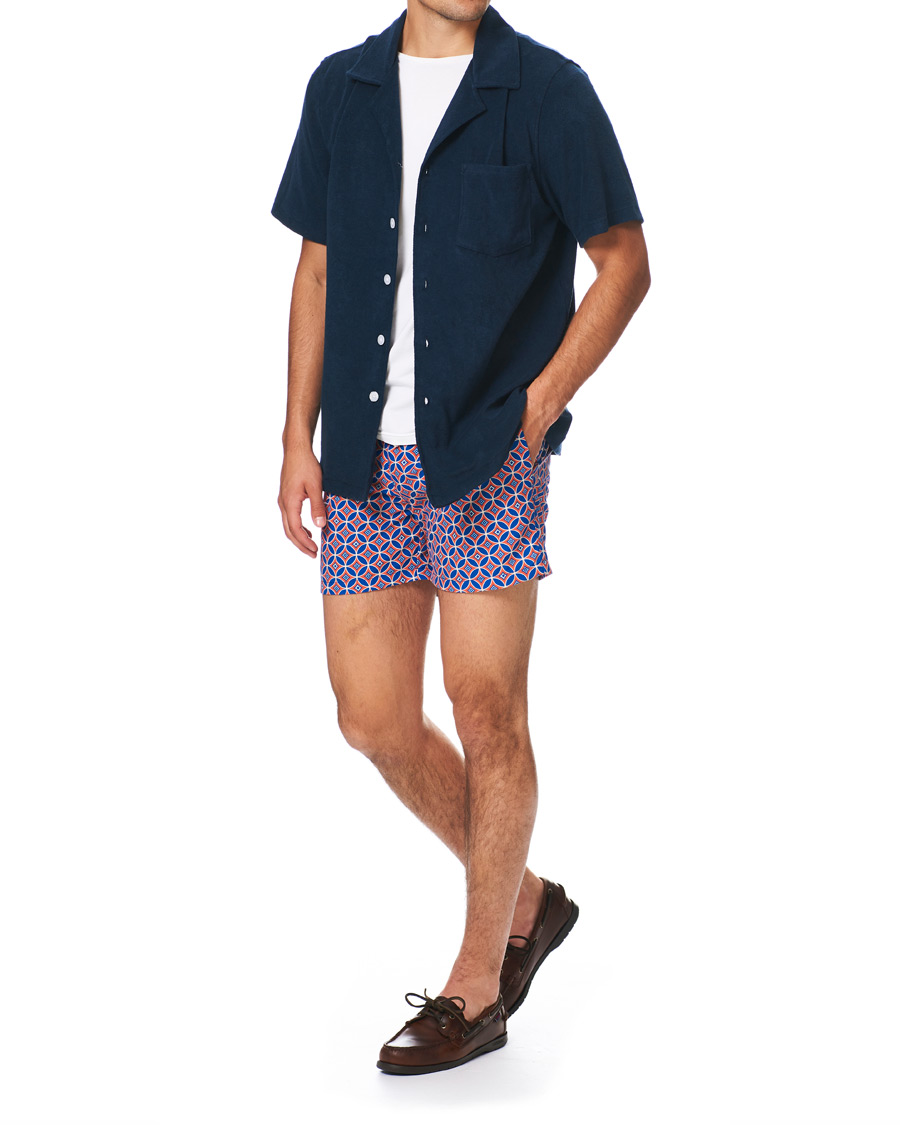 Uomini | Costumi da bagno | Ripa Ripa | Levante Printed Swimshorts Red/Blue