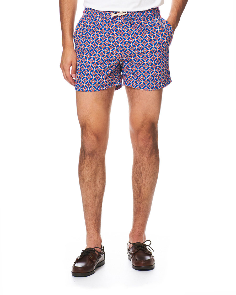 Uomini | Costumi da bagno | Ripa Ripa | Levante Printed Swimshorts Red/Blue