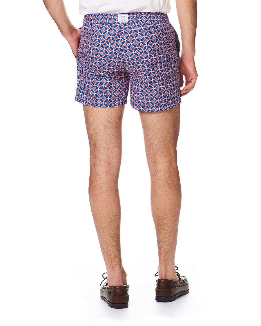 Uomini | Costumi da bagno | Ripa Ripa | Levante Printed Swimshorts Red/Blue