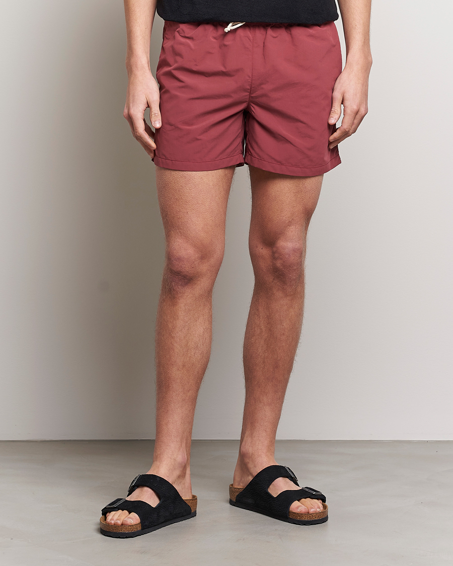 Uomini | Costumi da bagno | Ripa Ripa | Plain Swimshorts Soft Red
