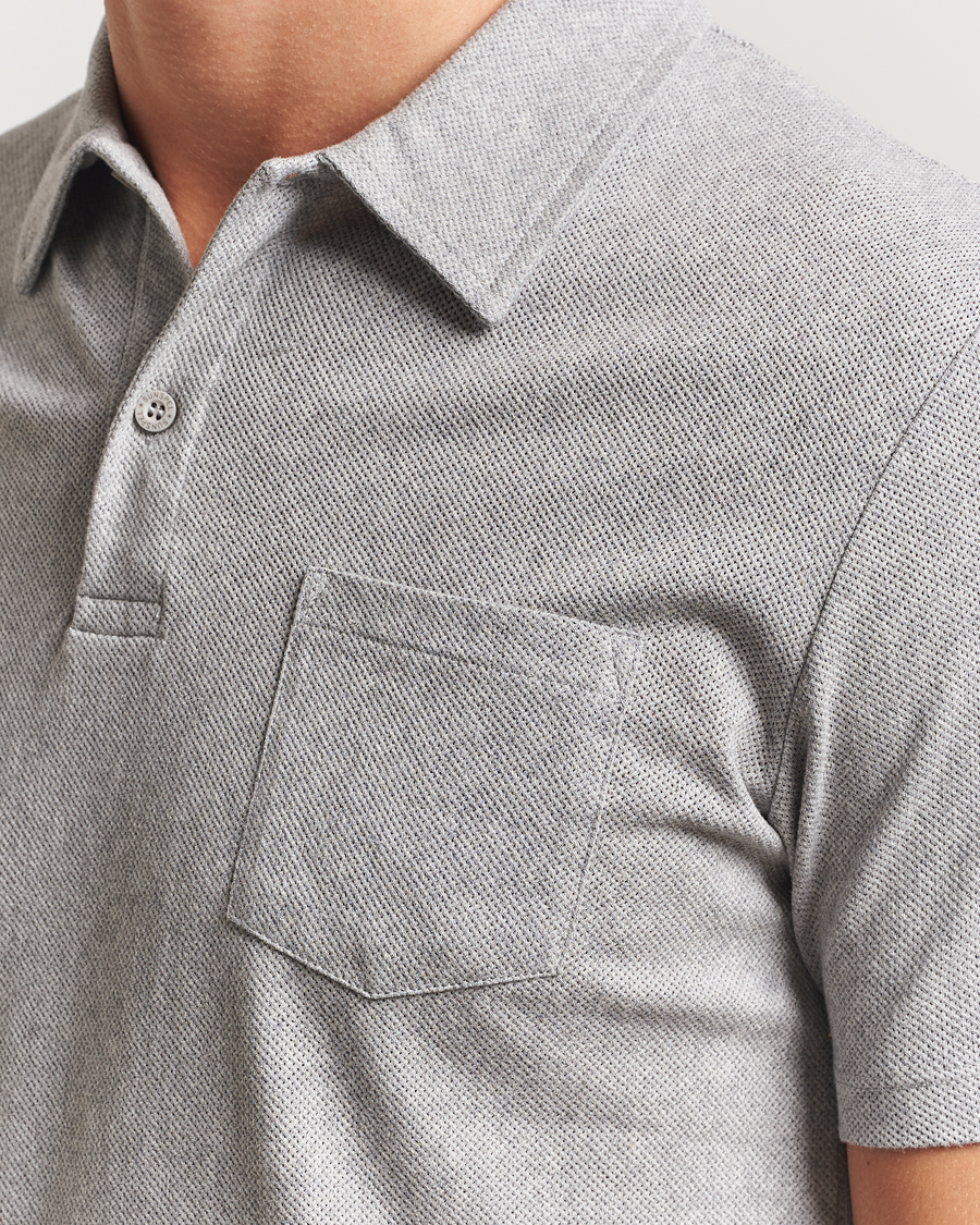 Uomini | Polo | Sunspel | Riviera Polo Shirt Grey Melange
