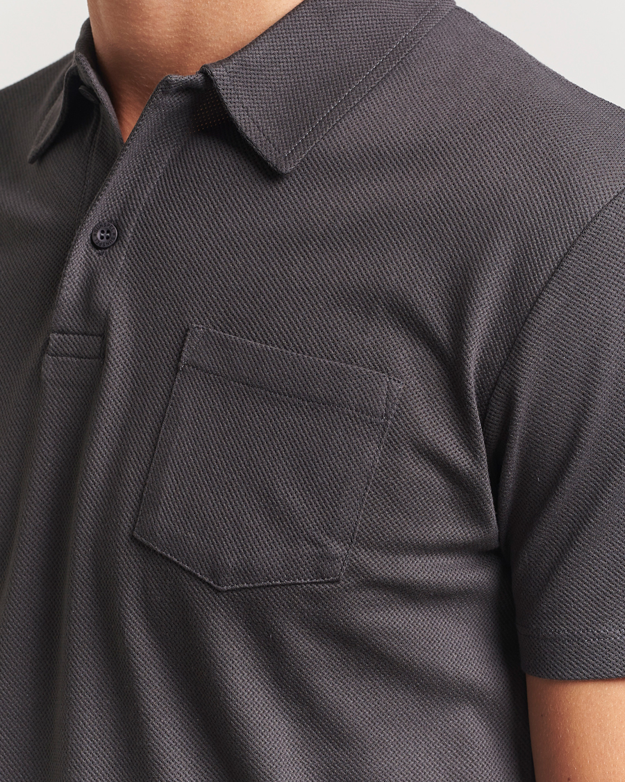 Uomini | Polo | Sunspel | Riviera Polo Shirt Charcoal