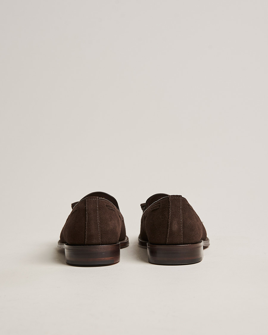 Uomini | Mocassini | Loake 1880 | Russell Tassel Loafer Chocolate Brown Suede