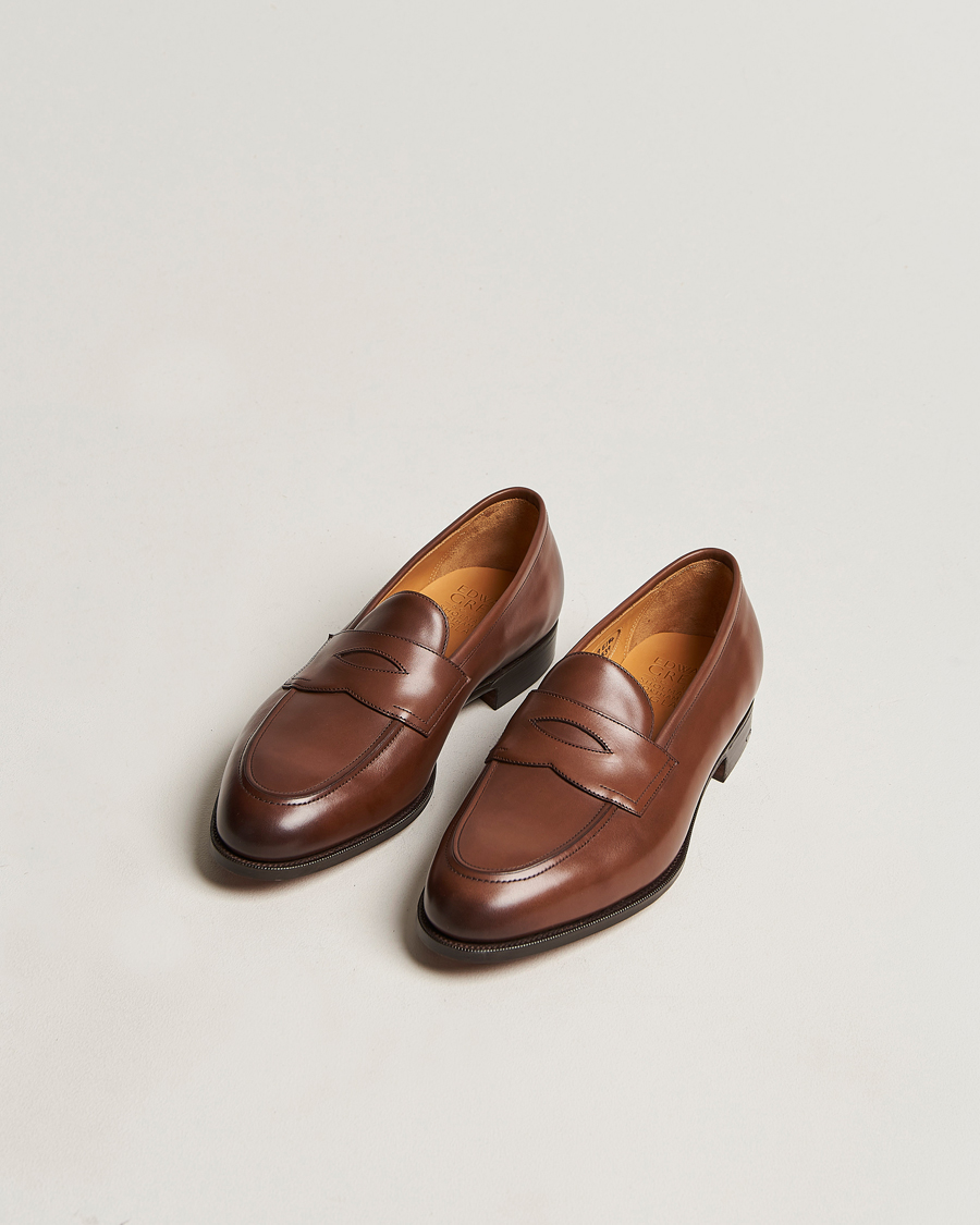 Uomini | Mocassini | Edward Green | Piccadilly Penny Loafer Dark Oak Antique