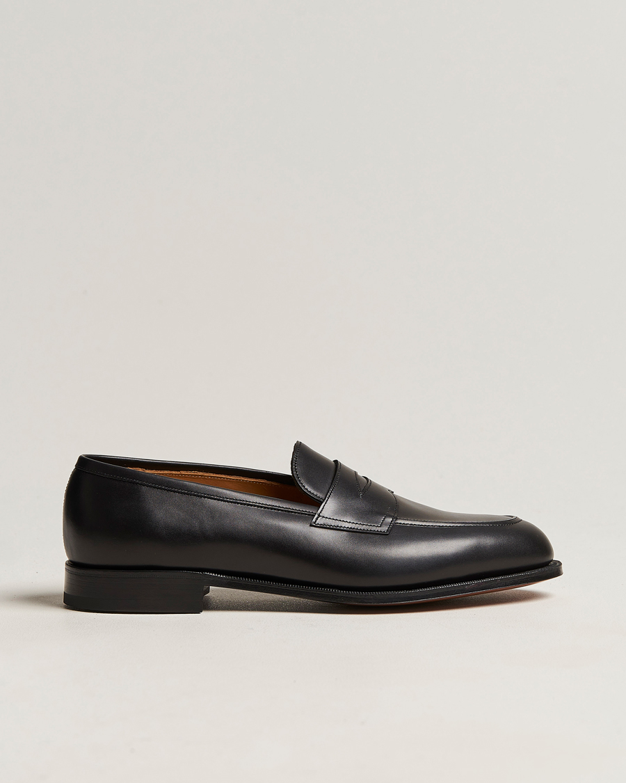 Uomini | Edward Green Piccadilly Penny Loafer Black Calf | Edward Green | Piccadilly Penny Loafer Black Calf