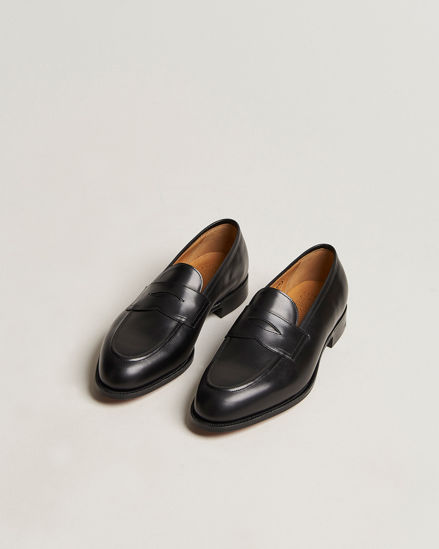 Uomini | Edward Green Piccadilly Penny Loafer Black Calf | Edward Green | Piccadilly Penny Loafer Black Calf