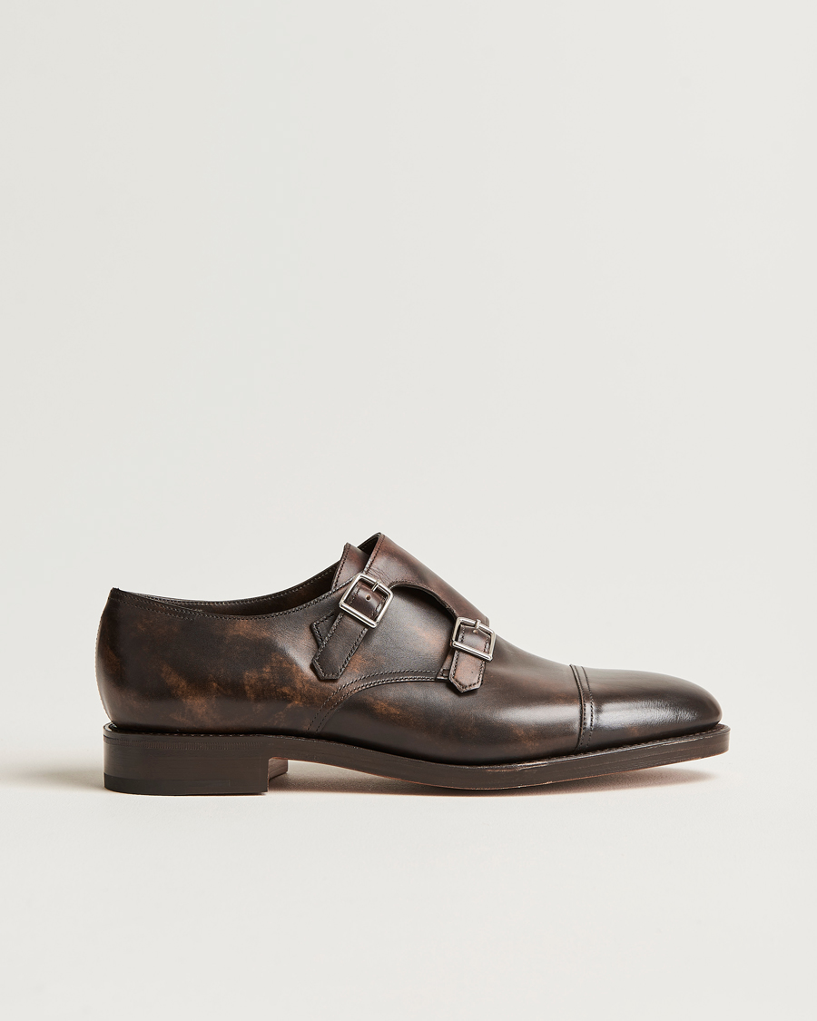 Uomini | John Lobb William Double Monkstrap Dark Brown Calf | John Lobb | William Double Monkstrap Dark Brown Calf