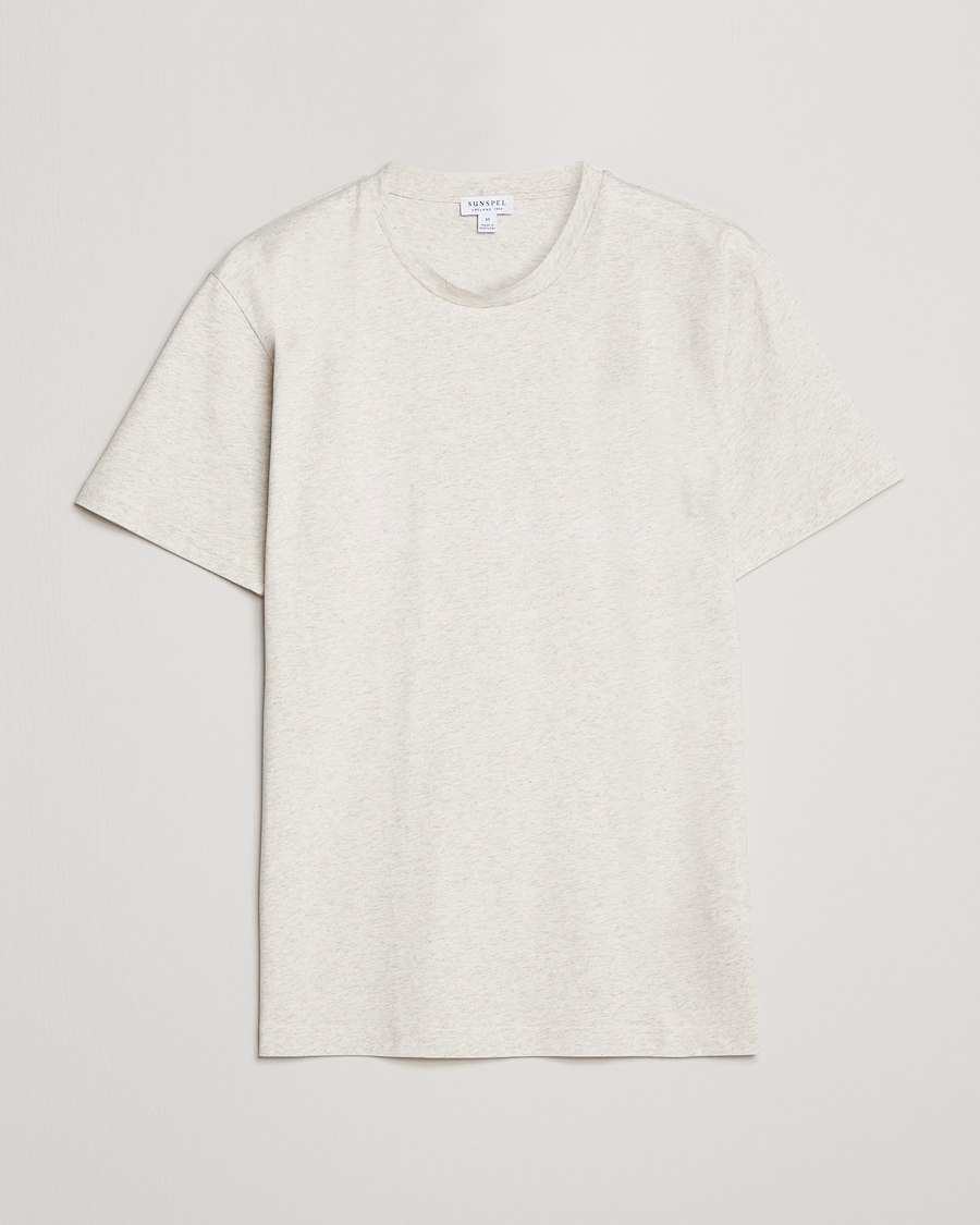 Uomini | T-shirt | Sunspel | Riviera Midweight T-Shirt Archive White