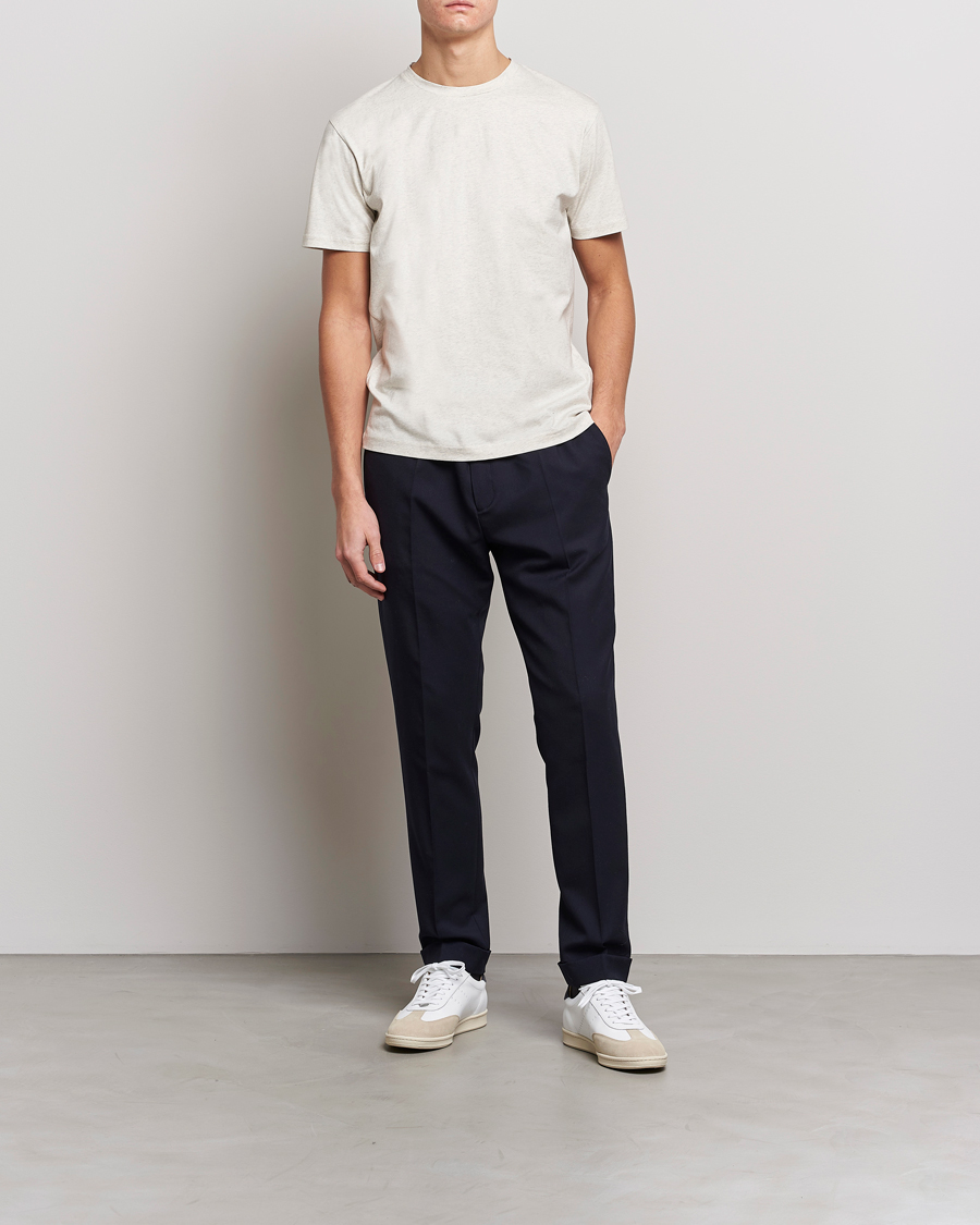 Uomini | T-shirt | Sunspel | Riviera Midweight T-Shirt Archive White