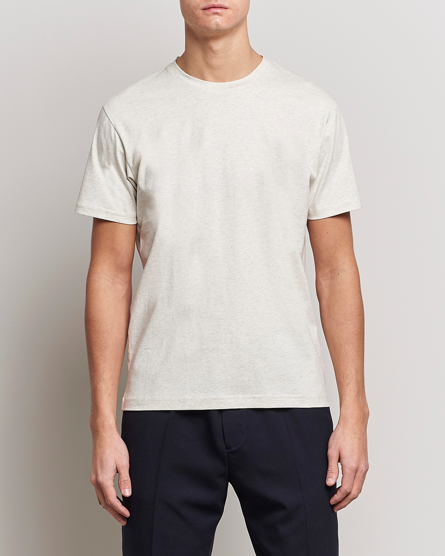 Uomini | T-shirt | Sunspel | Riviera Midweight T-Shirt Archive White
