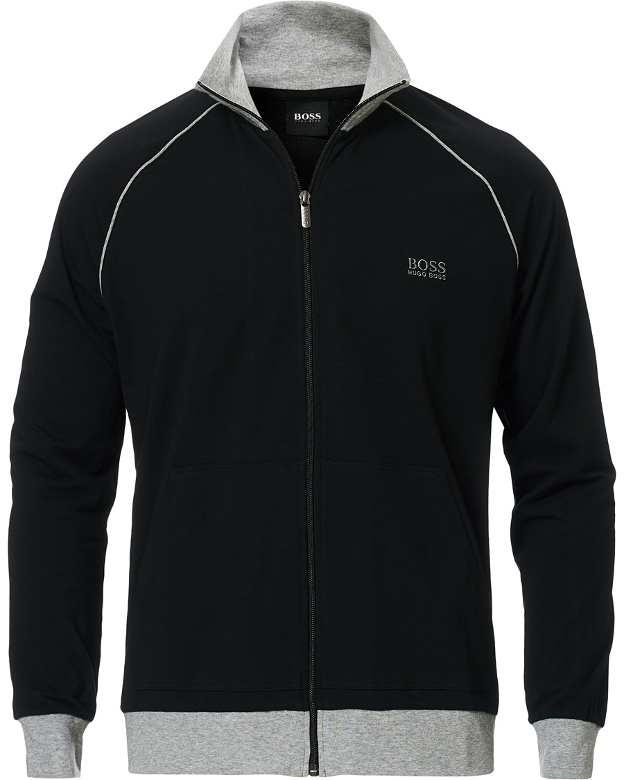 Uomini | BOSS Loungewear Full-Zip Sweater Black | BOSS BLACK | BOSS Loungewear Full-Zip Sweater Black