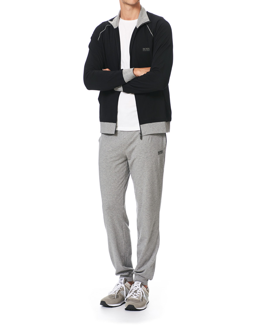 Uomini | BOSS Loungewear Full-Zip Sweater Black | BOSS BLACK | BOSS Loungewear Full-Zip Sweater Black