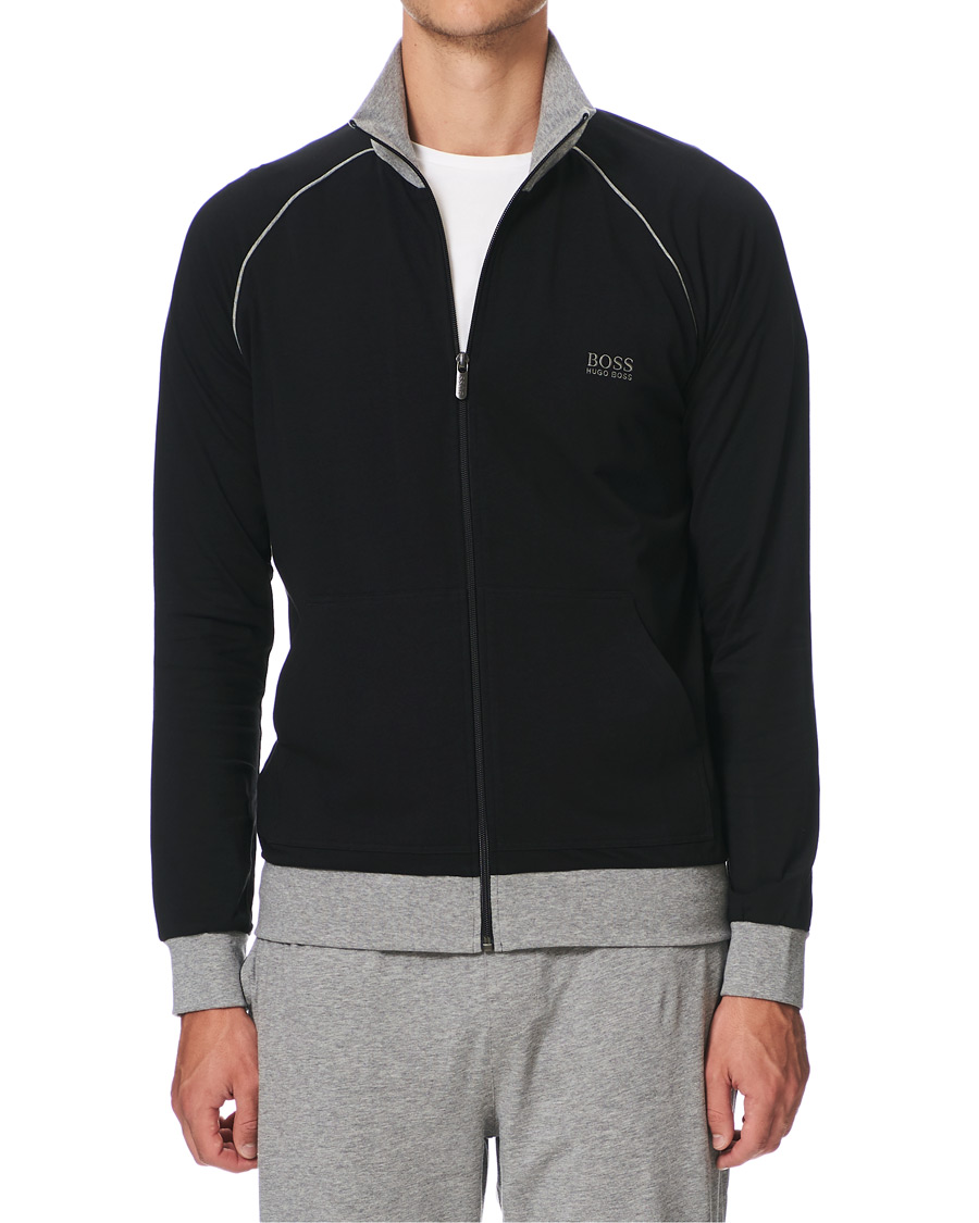 Uomini | BOSS Loungewear Full-Zip Sweater Black | BOSS BLACK | BOSS Loungewear Full-Zip Sweater Black