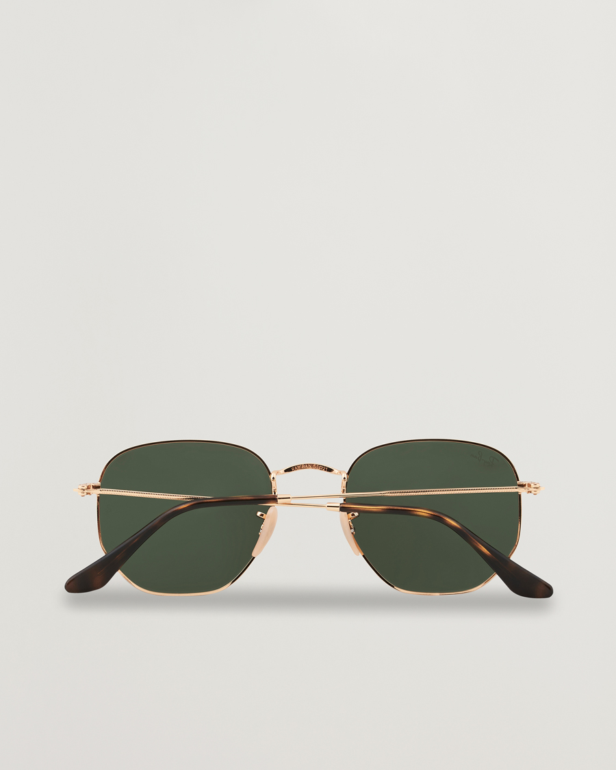 Uomini | Occhiali da sole | Ray-Ban | 0RB3548N Hexagonal Sunglasses Gold/Green