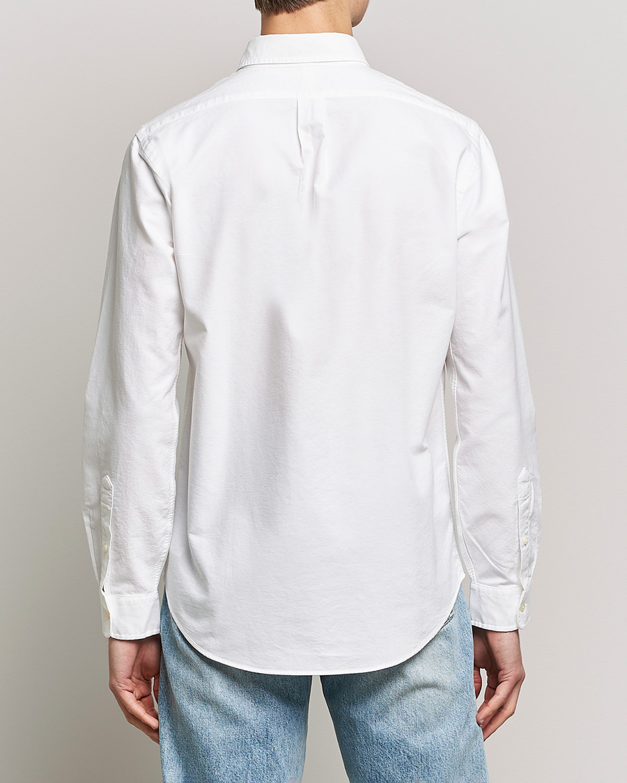 Uomini | Camicie | Polo Ralph Lauren | Custom Fit Garment Dyed Oxford Shirt White