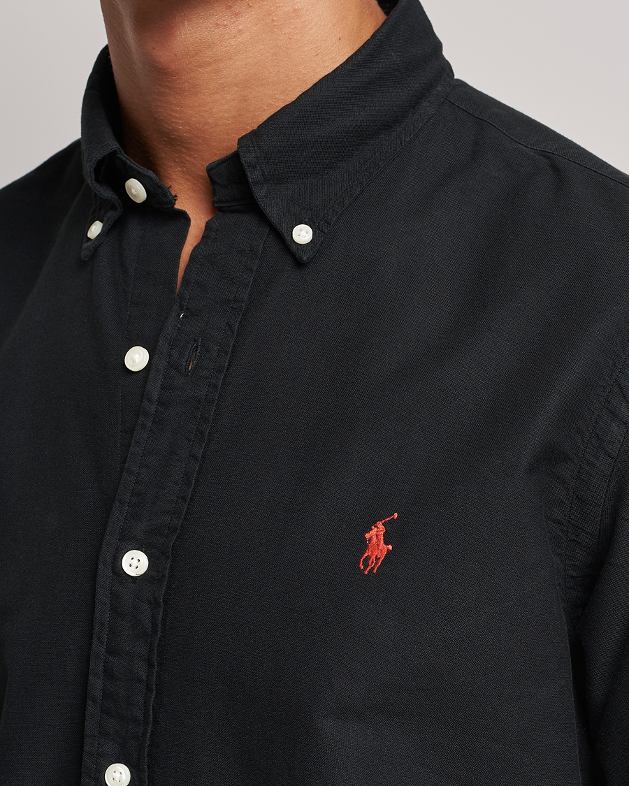 Uomini | Camicie | Polo Ralph Lauren | Custom Fit Garment Dyed Oxford Shirt Black