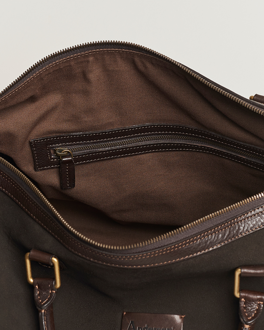 Uomini | Anderson's Boston Suede Weekendbag Brown/Brown | Anderson's | Boston Suede Weekendbag Brown/Brown