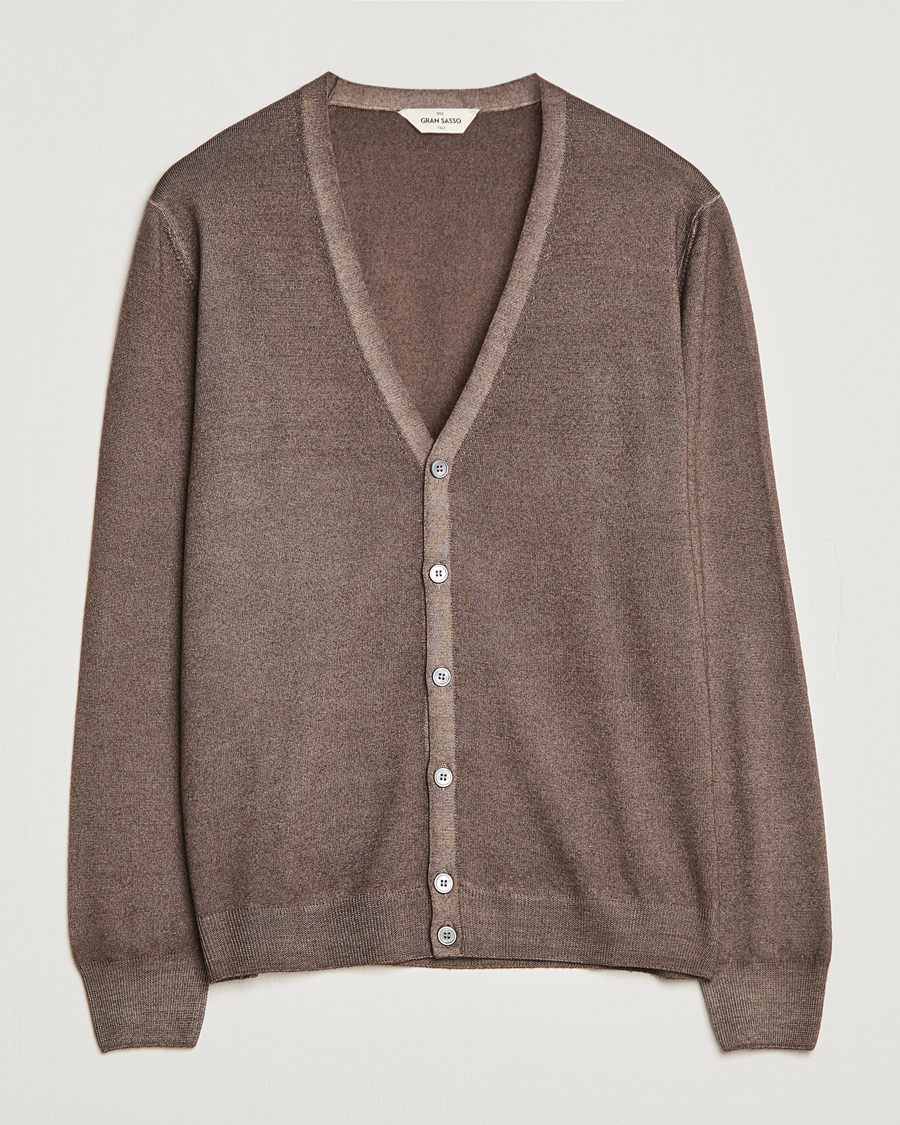 Uomini | Maglieria | Gran Sasso | Vintage Merino Fashion Fit Cardigan Beige