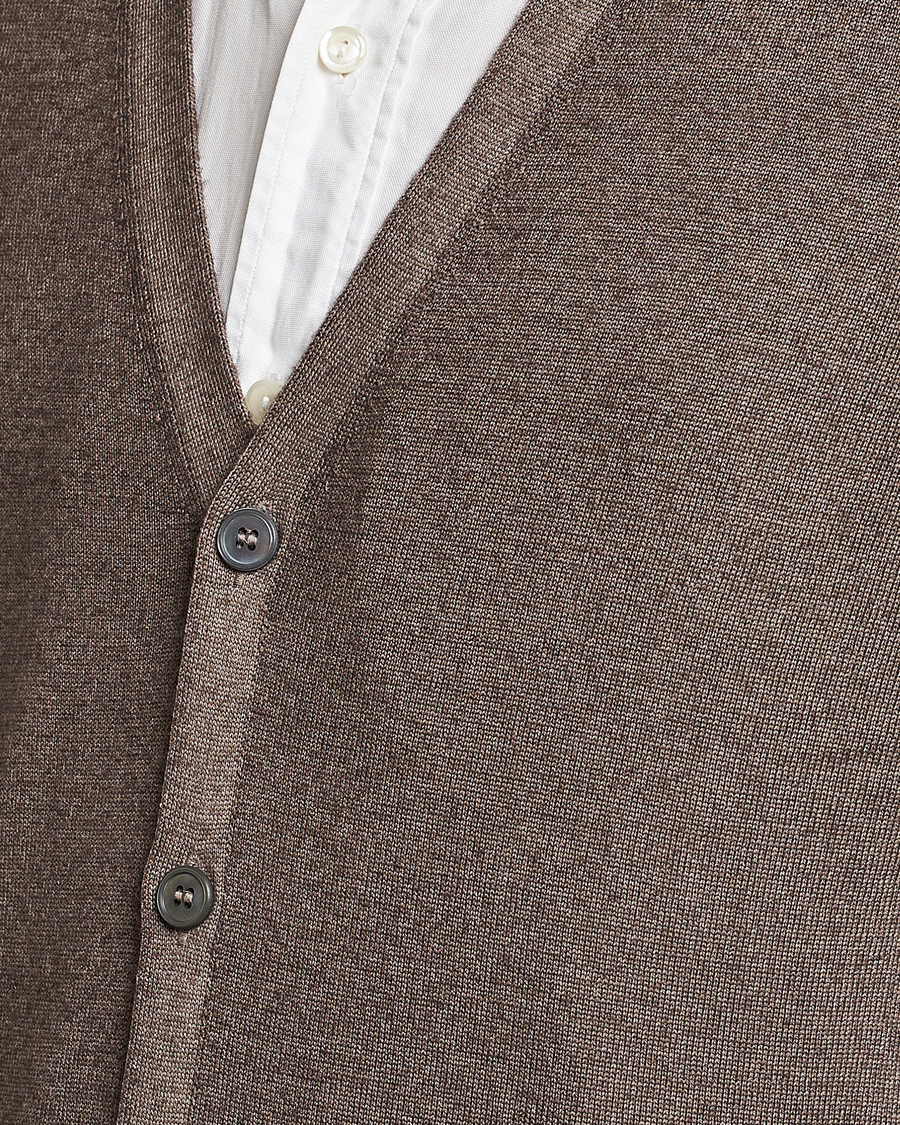 Uomini | Maglieria | Gran Sasso | Vintage Merino Fashion Fit Cardigan Beige