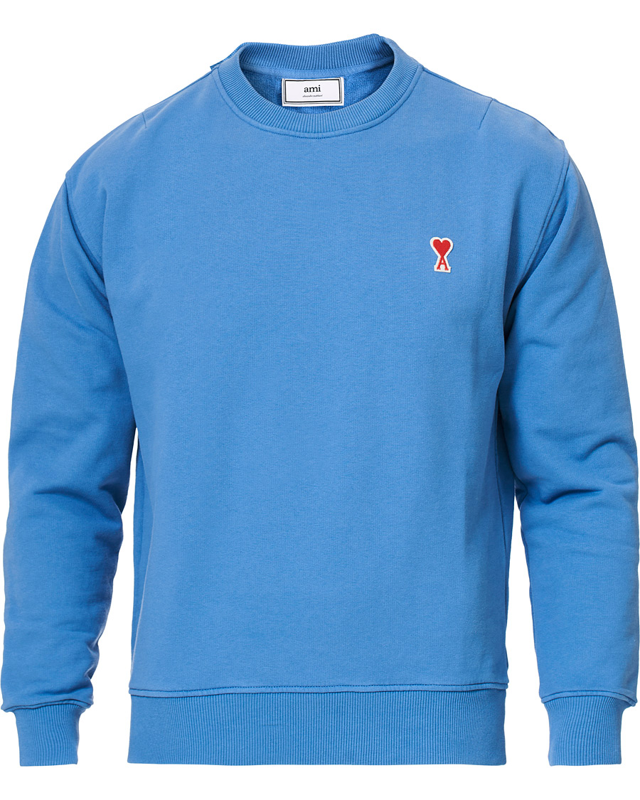 Uomini | Maglieria | AMI | Heart Logo Sweatshirt Blue