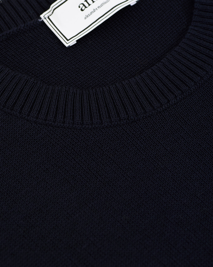 Uomini | Maglieria | AMI | Heart Logo Merino Sweater Navy