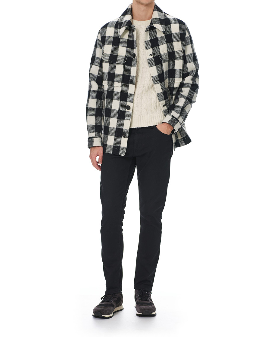 Uomini | Giacche | AMI | Overcheck Flannel Shirt Jacket Black/White