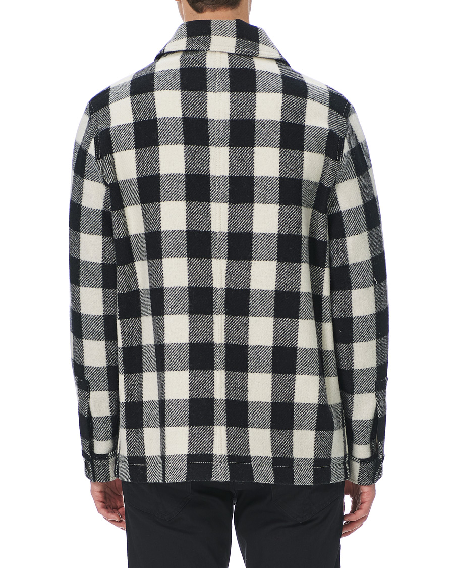 Uomini | Giacche | AMI | Overcheck Flannel Shirt Jacket Black/White