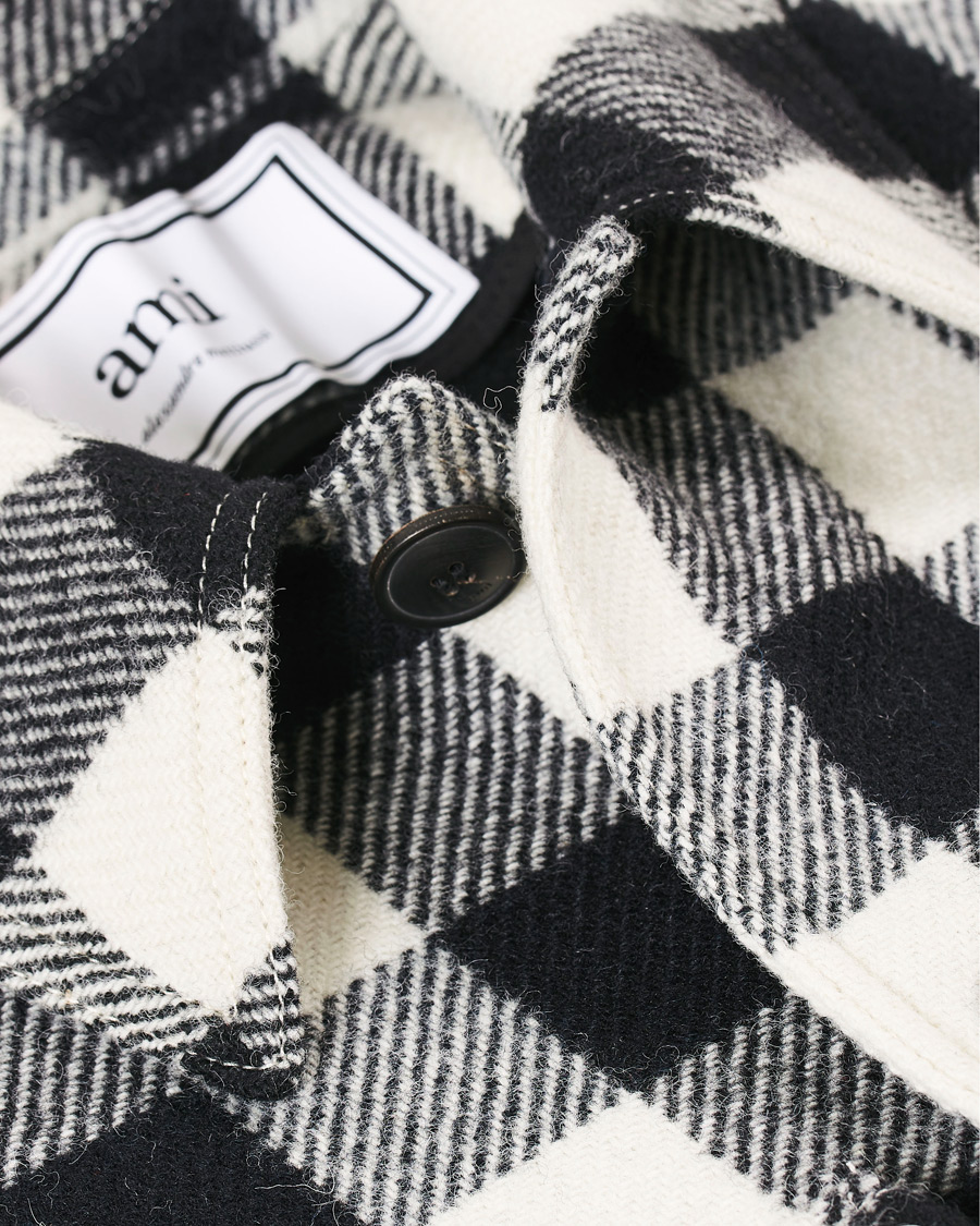 Uomini | Giacche | AMI | Overcheck Flannel Shirt Jacket Black/White