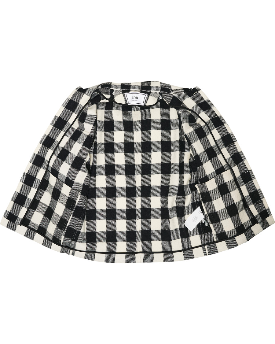 Uomini | Giacche | AMI | Overcheck Flannel Shirt Jacket Black/White