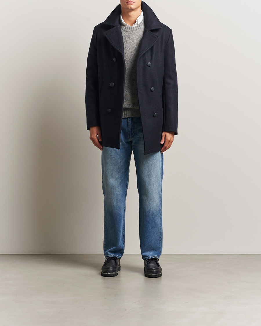 Uomini | Giacche | Armor-lux | Kermor Wool Peacoat Navy 46
