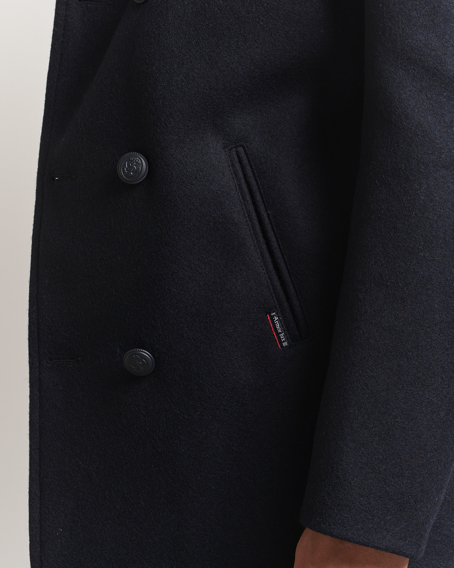 Uomini | Giacche | Armor-lux | Kermor Wool Peacoat Navy 46