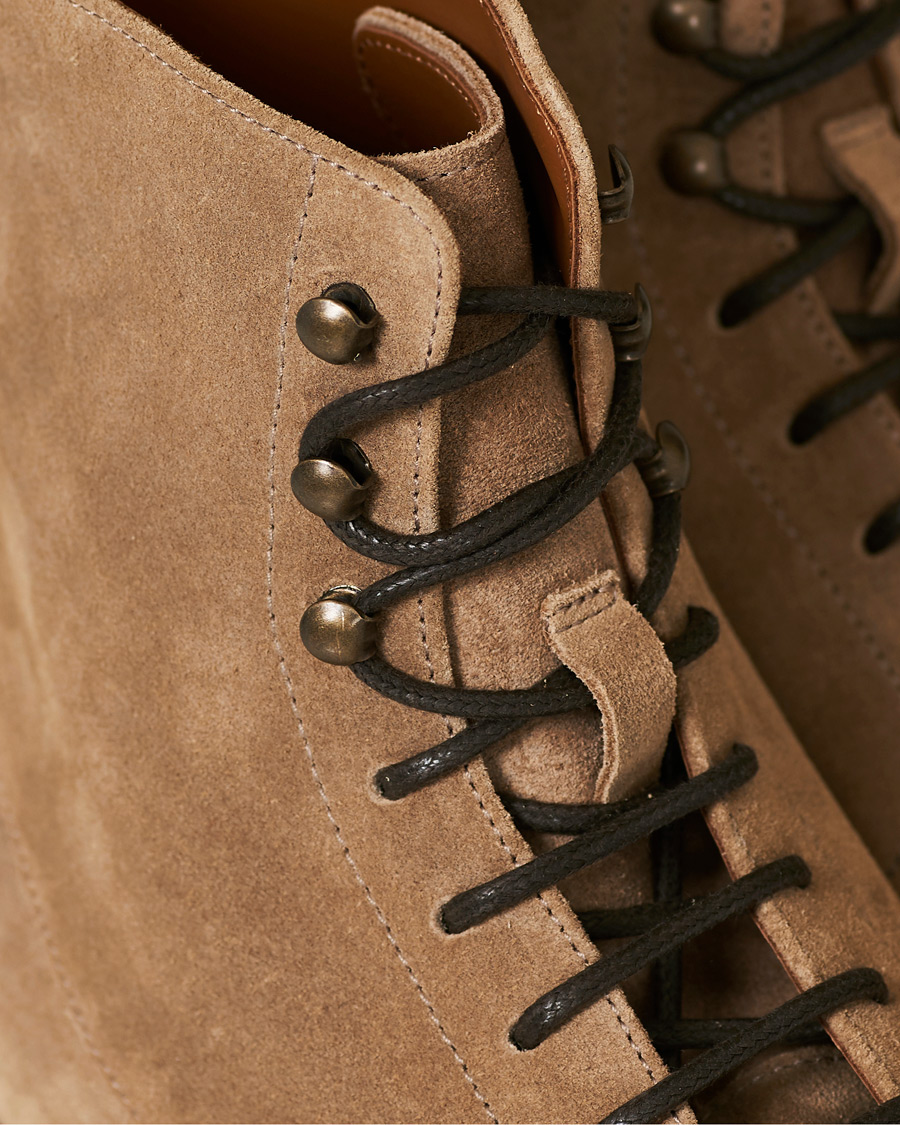 Uomini | Brunello Cucinelli Plain Toe Leather Boot Sand Suede | Brunello Cucinelli | Plain Toe Leather Boot Sand Suede