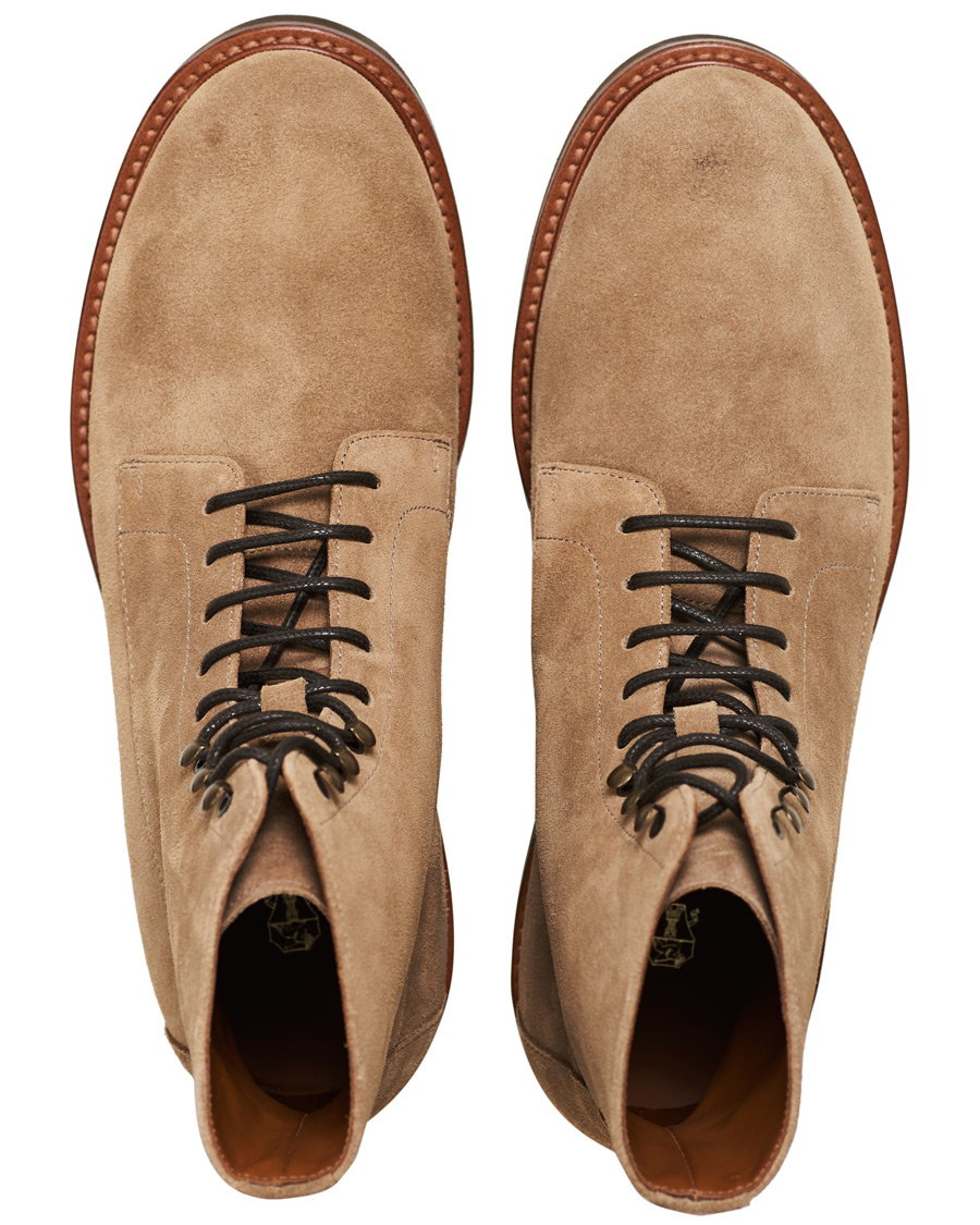 Uomini | Brunello Cucinelli Plain Toe Leather Boot Sand Suede | Brunello Cucinelli | Plain Toe Leather Boot Sand Suede