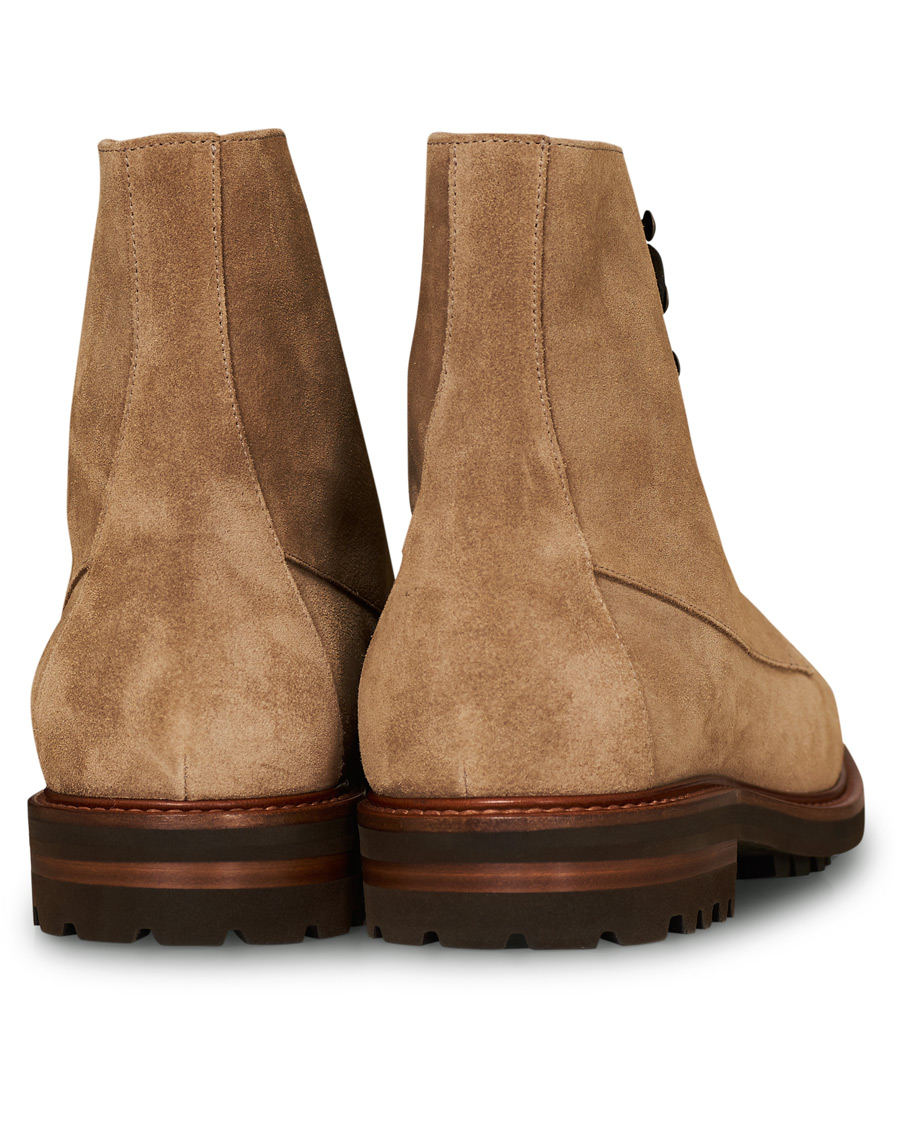 Uomini | Brunello Cucinelli Plain Toe Leather Boot Sand Suede | Brunello Cucinelli | Plain Toe Leather Boot Sand Suede