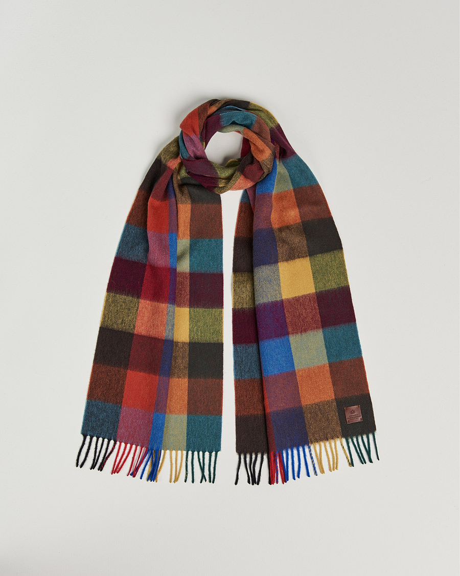 Uomini | Amanda Christensen Wool Block Check Scarf Multi | Amanda Christensen | Wool Block Check Scarf Multi