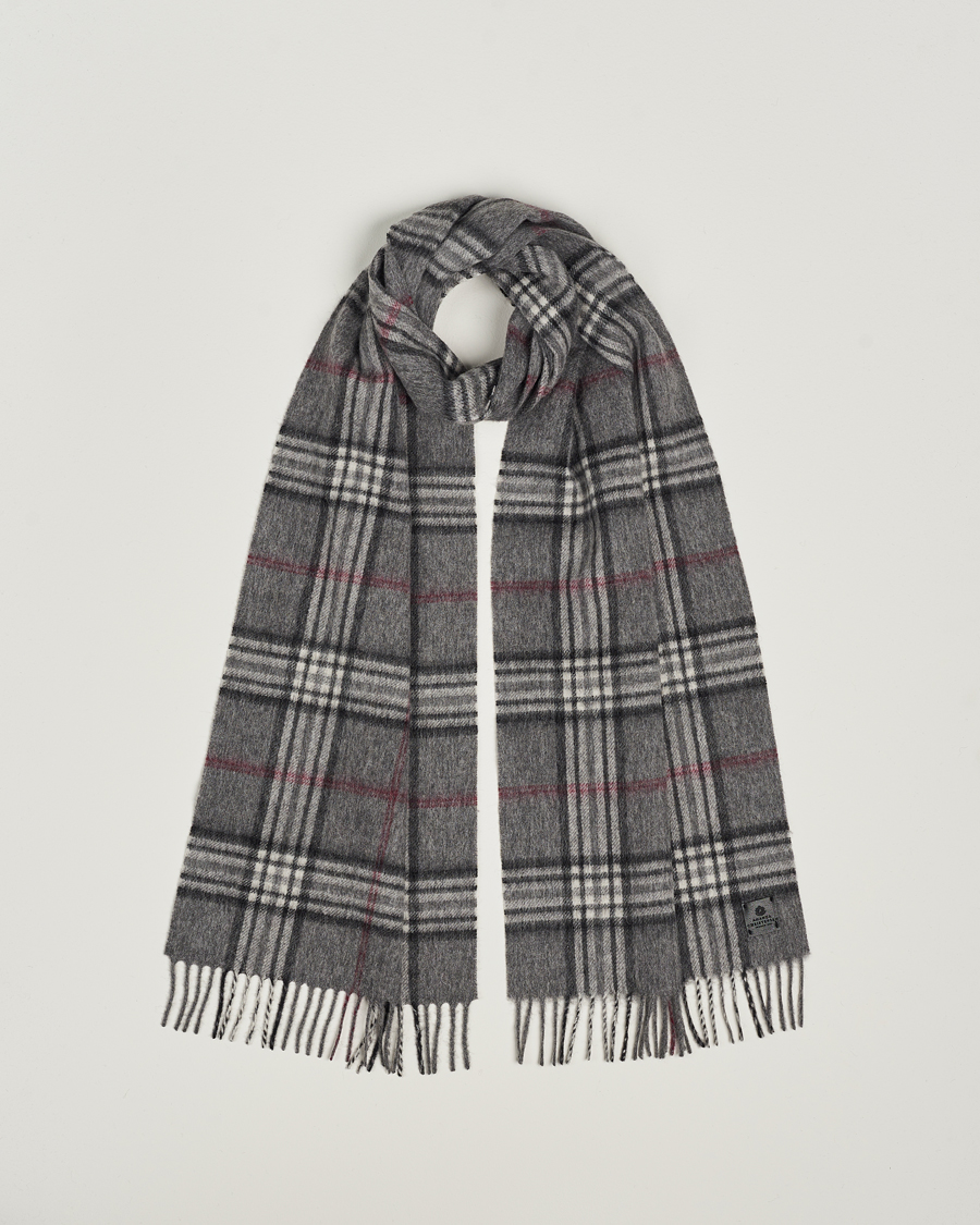 Uomini | Amanda Christensen Wool Check Scarf Grey | Amanda Christensen | Wool Check Scarf Grey