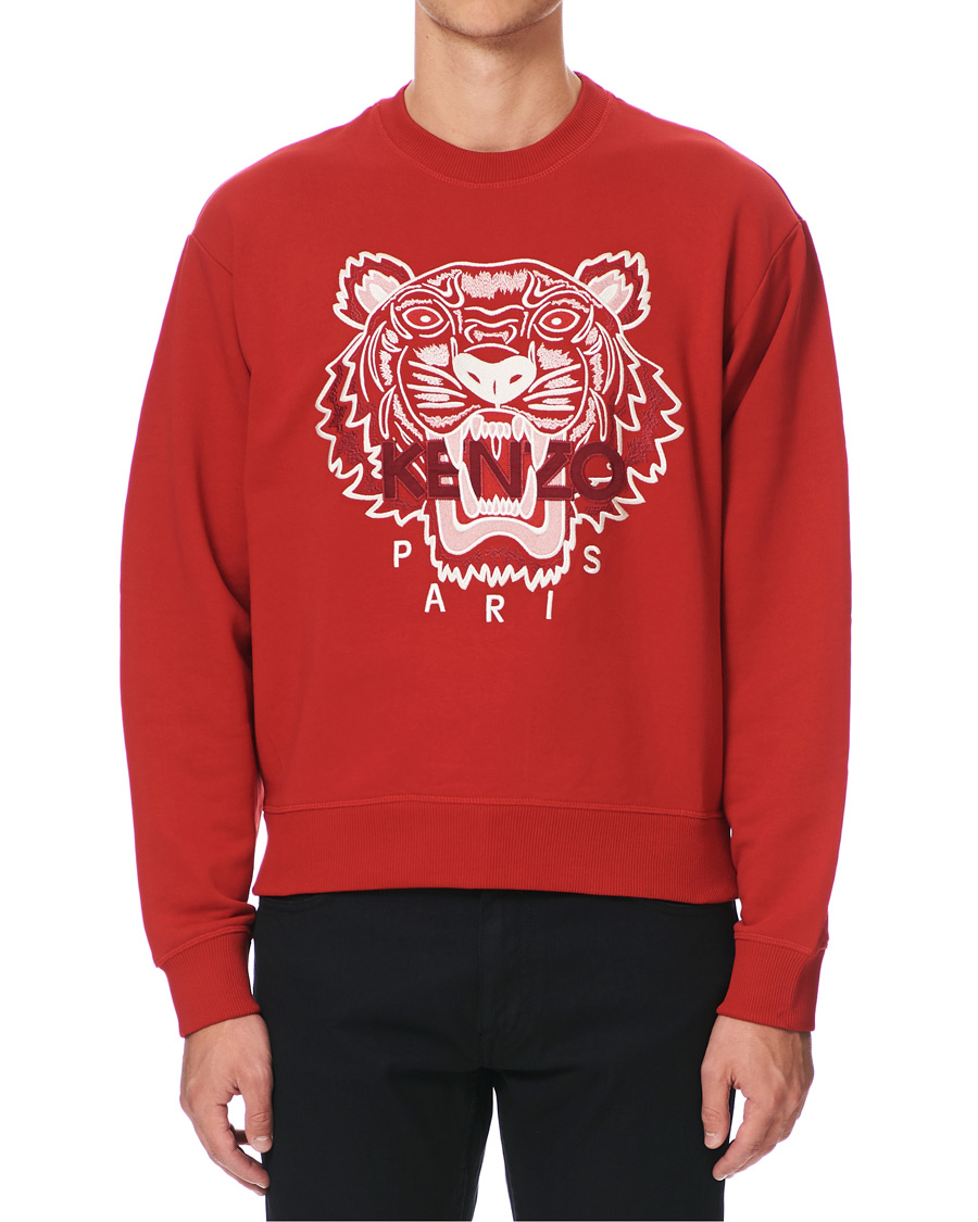Uomini | Maglieria | KENZO | Icon Tiger Crew Neck Sweatshirt Red
