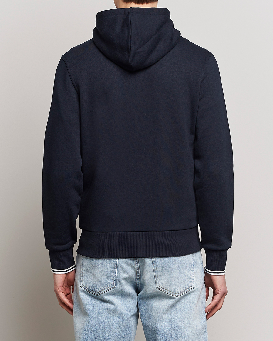 Uomini | Maglieria | Fred Perry | Full Zip Hooded Sweatshirt Navy