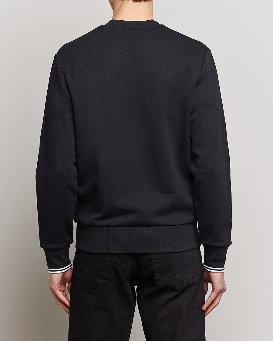 Uomini | Maglieria | Fred Perry | Crew Neck Sweatshirt Black