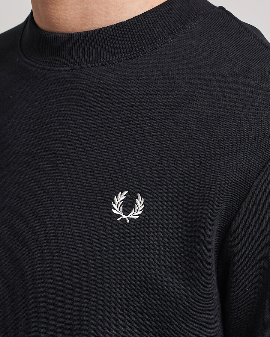 Uomini | Maglieria | Fred Perry | Crew Neck Sweatshirt Black